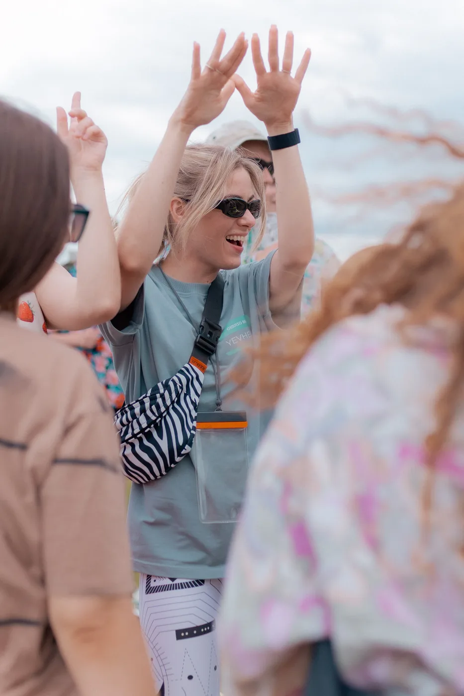 An OBRIO participant dancing during the camp activities